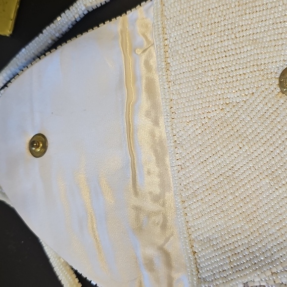 Vintage Lily Dodson Elegant Ivory Beaded Shoulder Bag - Picture 4 of 9